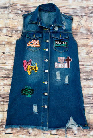 Sleeveless Jean Vest