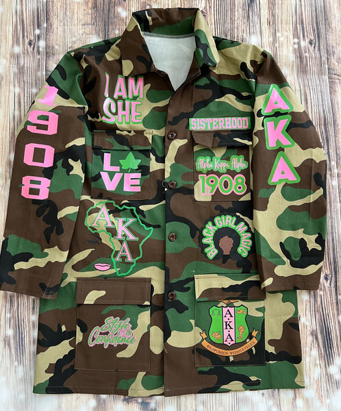Custom Greek Camo Jacket