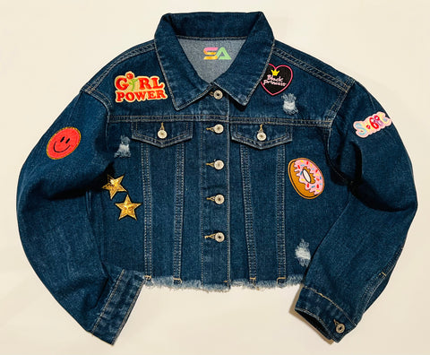 Girls Jean Jacket with Patches