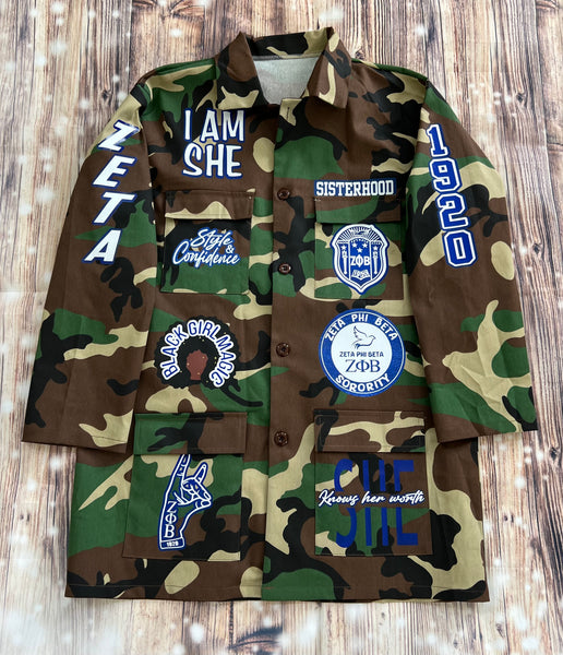 Custom Greek Camo Jacket