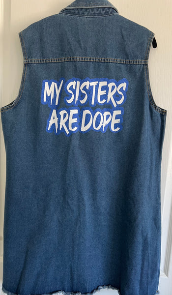 Custom Greek Jean Vest